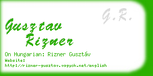 gusztav rizner business card